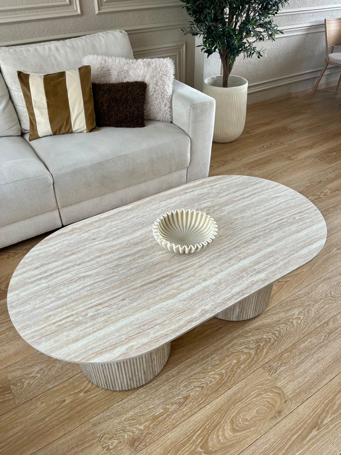 Salontafel Umi - Luxe Japandi Design Met Travertine Look
