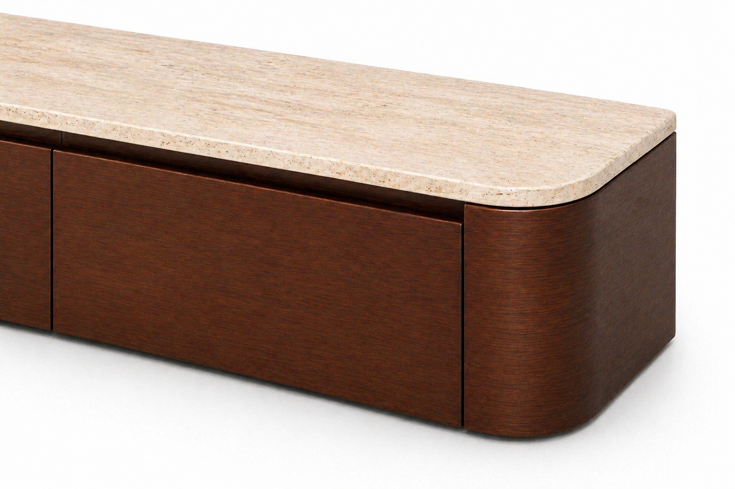 (Pre-order) Gangkast/ Kaptafel Walnoot&Travertine 100cm