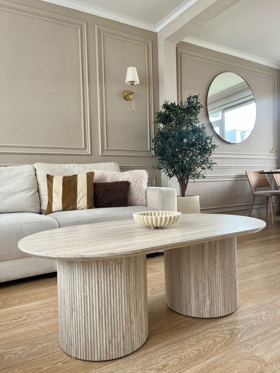 Salontafel Umi - Luxe Japandi Design Met Travertine Look