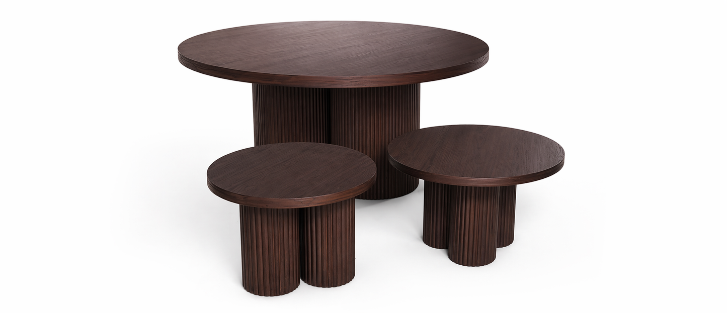 (Pre-order) Eettafel Kwatri – Japandi Design met Walnoot Hout