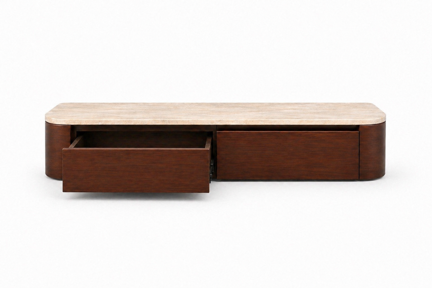 (Pre-order) Gangkast/ Kaptafel Walnoot&Travertine 100cm