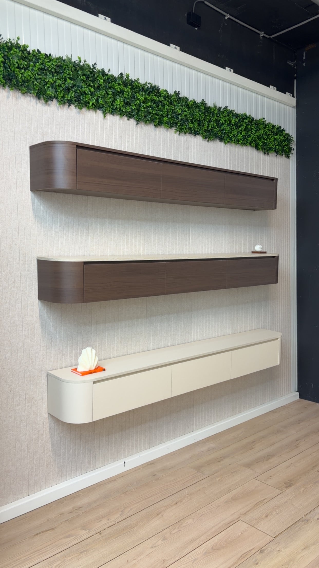 Tv meubel Walnoot & Travertine