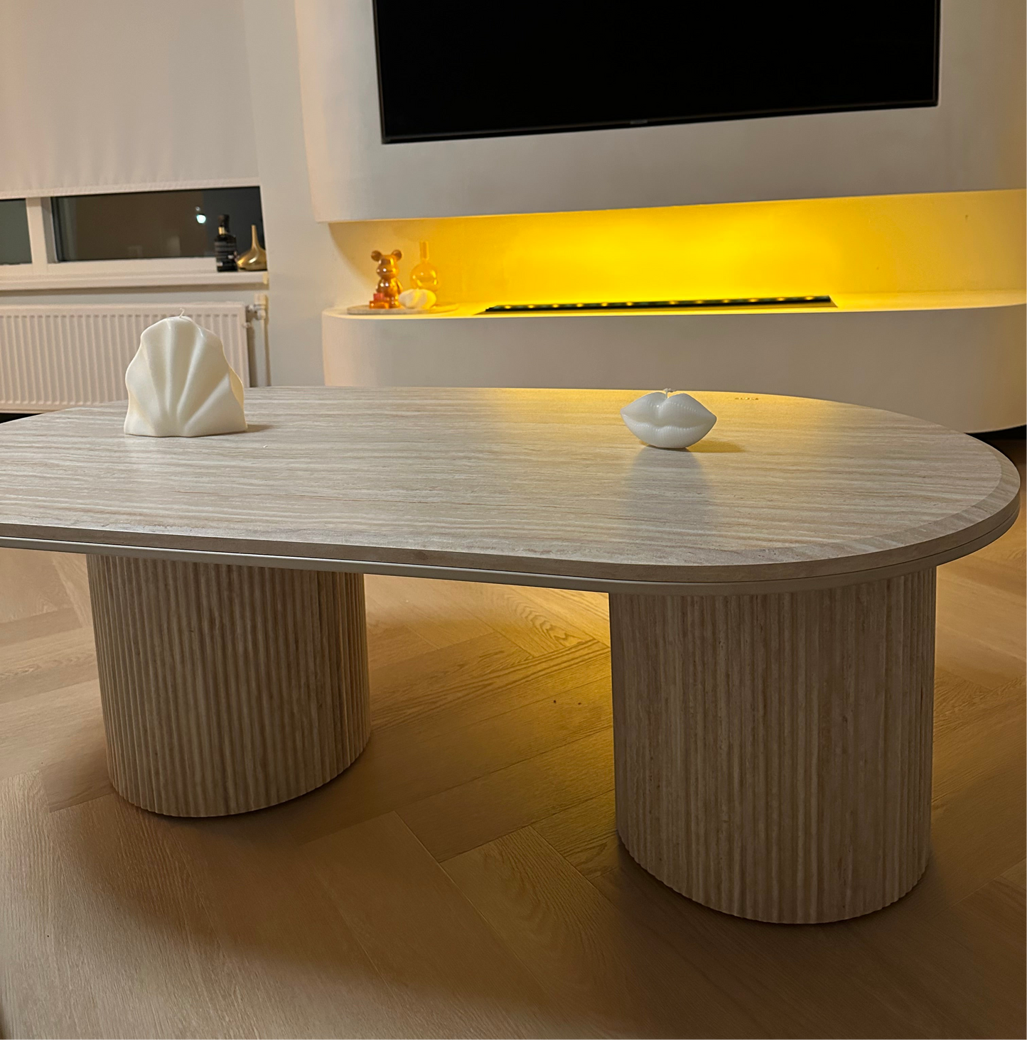 Salontafel Umi - Luxe Japandi Design Met Travertine Look